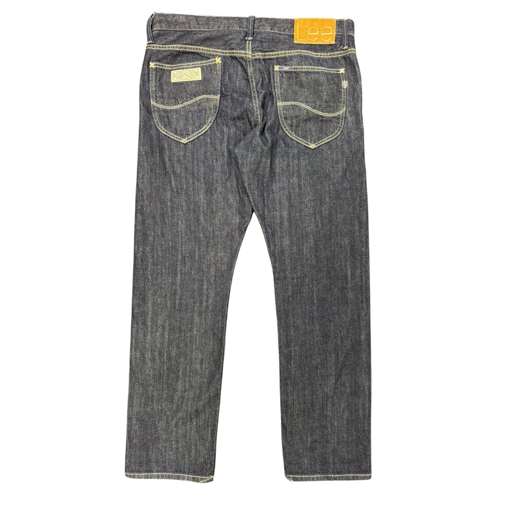 Lee 101+ Selvedge Jeans Mens 32 Dark Blue Indigo Excellent Premium Denim Pants - Picture 2 of 16